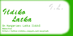 ildiko latka business card